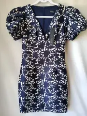 Elle Zeitoune Dress New With Tags Size 8. Navy