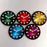 Lume Sunburst Purple Red Green Blue 29mm Watch Dial fit NH35 NH36 Dive Watch