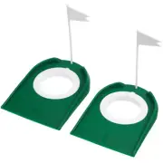 2pcs Golf Putting Cups Indoor Golf Putting Trainer Detachable Putting