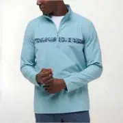 Travis Mathew Swell Season Golf 1/4 Zip Mens XL Blue Quarter Zip