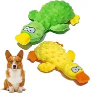 Adpartner Plush Squeaky Dog Toys, 2 Pack Squeak Duck Stuffed Pet Toys for Puppy, Interactive Crinkle Plush Dog Toy Soft Pet Chew Toys for Small to Medium Dogs Teething Training Reduce Boredom