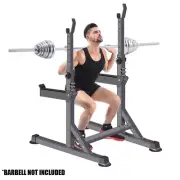 Home Gym Squat Rack Adjustable Barbell Rack Bench Press Weight Lifting