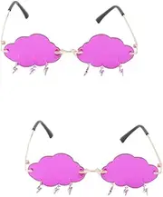 [OATIPHO] 4 Pairs Cloud Sunglasses Cloud Tear Sunglasses Funny Glasses Lovely Glasses Party Cloud Glasses Fashion Glasses Specila Glasses Frameless Wave Glasses Stylish Glasses