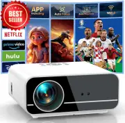 4K Projector with Auto Keystone/Focus, Wifi6, Bluetooth, 22000 Lumens, 50% Zoom,