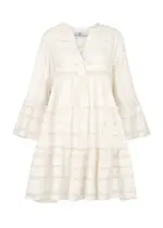 Devotion Ella Embroidered Cotton Mini Dress - Ecru - L L