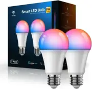 Pack of 2 MagicLight A19 E26 9 W Bluetooth WIFI Voice Control LED Smart Bulb