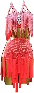 [JRUIA] Professional Latin Dance Dresses for Women Sparkling Tango Competition Dancewear Irregular Fringe Cha Cha Costumes