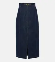 [Patou] Patou Midi denim skirt AU 8 blue