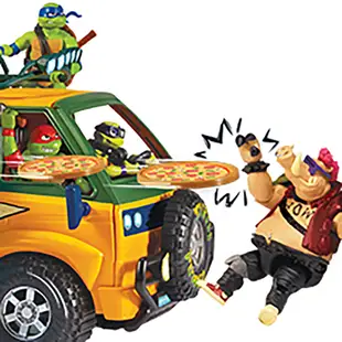 忍者龜 : 變種大亂鬥 - 經典披薩車 可動 內不附公仔 電影 正版 振光玩具