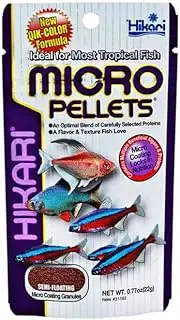 Micro Pellets Semi Floating Tropical Fish Food, 22g High-Protein Formula