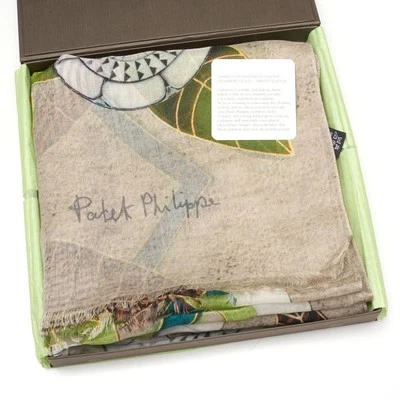 PATEK PHILIPPE Geneve Limited Edition 2020 Multi-Color Floral Cashmere Scarf Sto