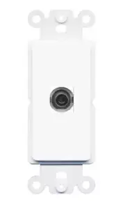1 Port 3.5mm Headphone Wall Plate DecorZ ROCKER White