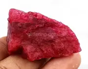 Dyed 217.00 Ct Natural Red Ruby Rough IGL Certified Opaque Loose Gemstone 5AIU
