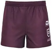NRL 2023 Players Away Shorts - Manly Sea Eagles - Adult - Maroon - DYNASTY