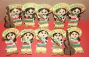 3D INDIA MARIACHI GLITTER BIRTHDAY PARTY SUPPLY DECORATION FOAM FOMI FIGURES 10P