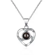 Only 1 Preserved Eternal Rose with I Love You 100 Languages Necklace Gift for Her w/Box