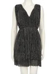 Black & Silver Metallic Mini Playsuit
