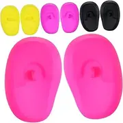 ELAYARD 4Pairs Silicone Earmuffs for Hairdressing Ear Covers for Hair Dyeing Personal Care Easy to Clean Durable Ear Protectors for Salon Home Use