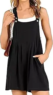 [RegaliaKun] Jumpsuits for Women Summer Short Overalls Casual Sleeveless Adjustable Loose Women's Rompers with Pockets 2025