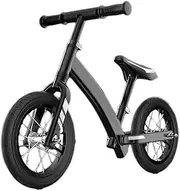 Balance Bike Tricycle Trike Children's Balance Bike, Outdoor Children's Slider Beginners No Pedal Training Bicycle 2-6 Years Old Super Light Pneumatic Tires, 4 Colors (Color : Black)