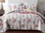 new cotton quilted coverlet bedspread single or king single pink girl floral