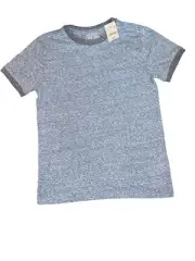 Crewcuts Boys Heather Blue Ringer Tee Shirt Size 12 NEW