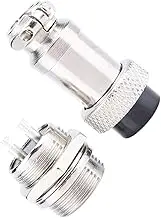 GX16 2Pin Metal Male Female Aviation Plug Connector Set, Multi-core Design Screw Type Electrical Aviation Plug in Data Acquisition Systems, Mechanical Equipment, CNC Machine