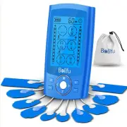 Dual Channel TENS EMS Unit 24 Modes Muscle Stimulator for Pain Relief Therapy...