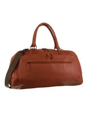 [PIERRE CARDIN] Leather Overnight Bag in Cognac