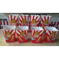 在飛比找蝦皮購物優惠-爆米花盒採用高品質紙(100個含塑膠袋)爆米花盒 爆米花盒*