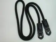 ROPE camera neck strap , with lug rings , BLACK, Shoulder Sling Strap
