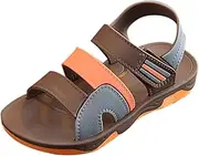 [Generic] Dinosaur Toddler Boy Slippers Sandals Beach Outdoor Kids Buckle Non Slip Flat Baby Girl Boys Shoes Slide Sandals for Kids