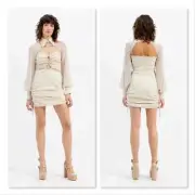 ALICE McCALL Size 12 or US 8 Chai Latte Sunset Kiss Mini Dress NEW + TAGS $449