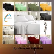 AU Emperor Size Sheet Set 4 PCs Extra Deep Wall Solid 1000 TC Egyptian Cotton
