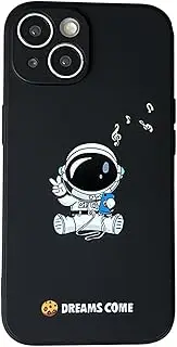 Yonds Queen for iPhone 13 mini Cute Case, Cool Cartoon Astronaut Space Planet Moon Design Stylish Soft TPU Bumper Shockproof Anti-Slip Protector Case (iPhone 13 mini, Music)