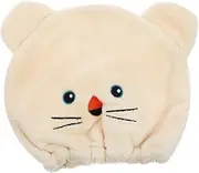 PENIKOKO Comfortable Cartoon Head Towel for Women Water Absorption Hair Wrap Soft Fleece Hair Towel Convenient Drying for Home Travel Bathing