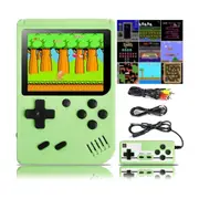 Handheld Game Console Retro Game Console with 500 Classic FC Games 3 Inch Screen Portable Game Console Support TV Connection and 2 Players - Green