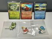 Pokemon Paldean Starter Promos And Pins ( Sprigatito Fuecoco & Quaxly)