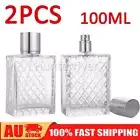 2pcs Refillable Perfume Atomizer Empty Flat Glass Spray Bottle Containers Clear