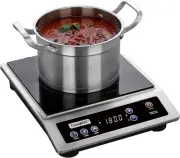 Commercial Grade Induction Cooktop - 1800W Portable Stainless Steel Burner