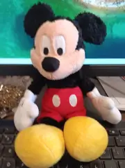 10" MICKEY MOUSE DISNEY THEME PARK ORIGINAL PLUSH STUFFED TOY, RED, WHITE, BLACK