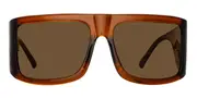 Linda Farrow THE ATTICO ANDRE ATTICO50 C3 Men's Sunglasses Brown Size 65
