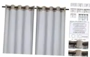 2 Panels 100% Blackout Curtain Liners, 50"W x 58"L (Pack of 2) Greyish White