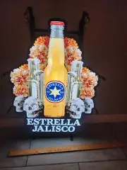 ESTRELLA JALISCO DAY OF THE DEAD SUGAR SKULL LED BEER BAR SIGN LIGHT AUTHENTIC