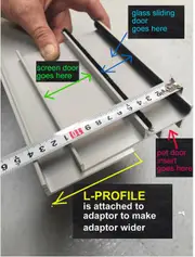 Patiolink L Profile Extender - for doors up to 2.5m - Primrose