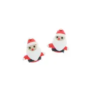 2 Santa Claus Polymer Clay Charms - K409