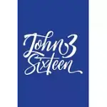 CLASSIC BLUE GRATITUDE JOURNAL: JOHN 3 SIXTEEN - POSITIVE MINDSET NOTEBOOK - DAILY AND WEEKLY REFLECTION - CULTIVATE HAPPINESS HABIT DIARY