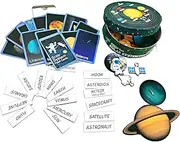 MFM Toys Solar System Magnets with Junior Edition Flashcards (3mm Thick Magnetic Pieces)