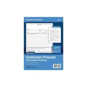 Adams Contractor's Proposal Forms, 8.5 x 11.44 Inch, 3-Part, Carbonless,