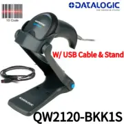 Datalogic QuickScan QW2120-BKK1S USB 1D Handheld Barcode Scanner w Cable & Stand
